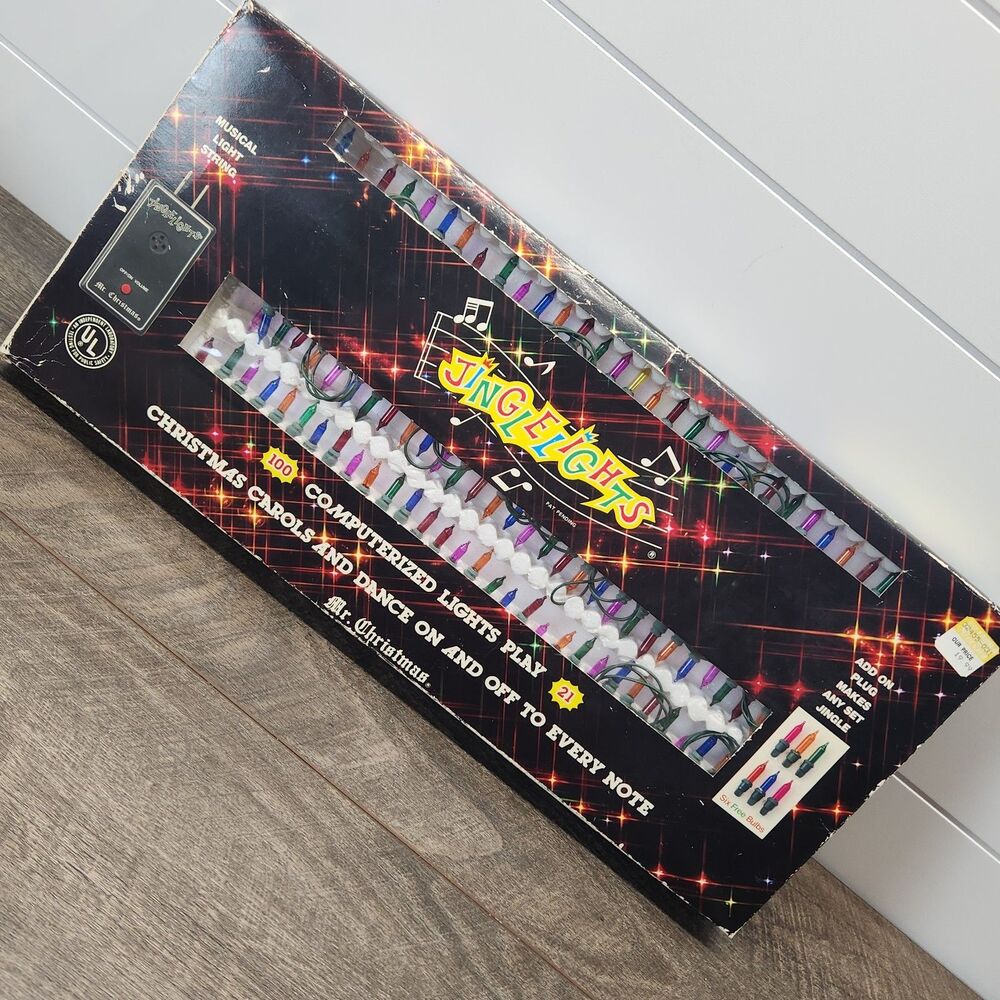 Mr Christmas Musical Jingle Lights Vintage New Open Box Works - READ